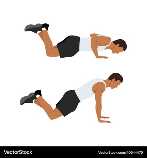 Modified Knee Push Ups Exercise Flat Royalty Free Vector, 43% OFF