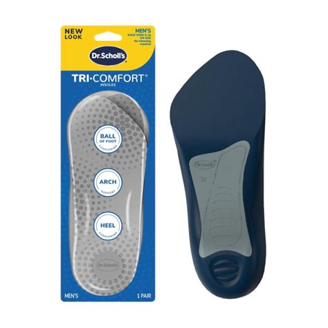 Dr. Scholl'S Comfort Tri-Comfort Men orthotic insoles foot support