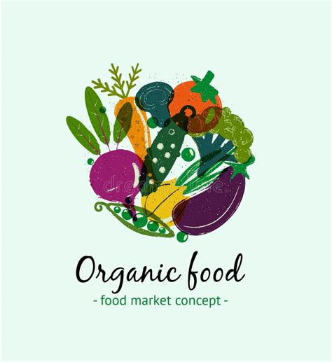 Organic Food. Logo Concept. Stock Vector - Illustration of healthy ...