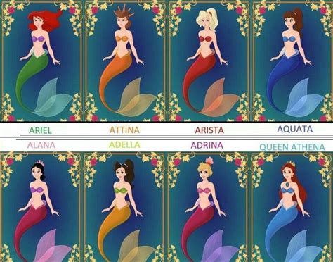 Ariel sisters | The little mermaid sisters, Disney little mermaids ...