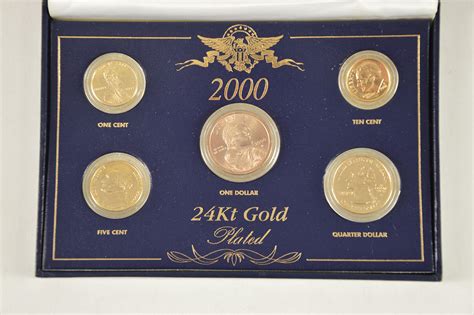 Historic Coin Collection - 24 Karat Gold Plated 2000 Set Nicely Packed ...