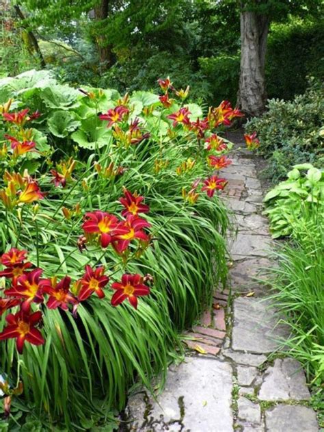 Outdoor Lighting & Exterior Light Fixtures: Daylilies In Garden Design