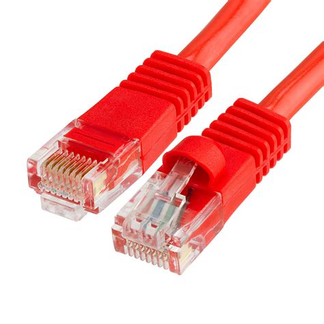 RJ45 1000 Mbps Cat 5e Ethernet LAN Network Red Cable -100 ft