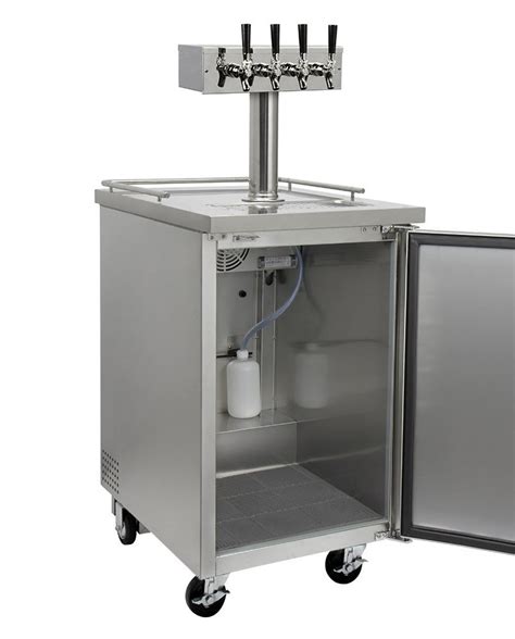 Kegco Four Tap Commercial Grade Kegerator - Stainless Steel