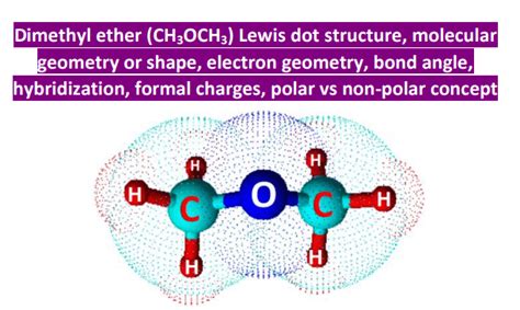 CH3OCH3 Lewis structure, Molecular geometry, Hybridization, Bond angle