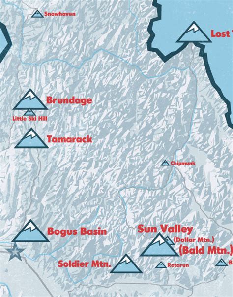 Idaho Ski Resorts Map 11x14 Print - Best Maps Ever