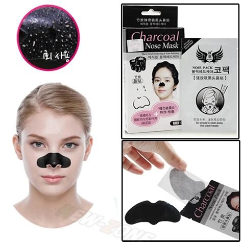 10PCS Charcoal Blackhead Remove Expert Nose Mask Blackheads Strips ...