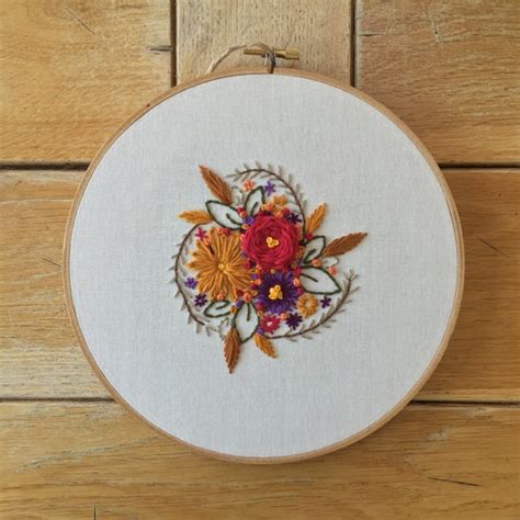 Items similar to Vintage Inspired Floral Embroidery Hoop Art. Gift for ...