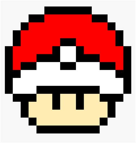 Mario Mushroom Pixel Art, HD Png Download - kindpng