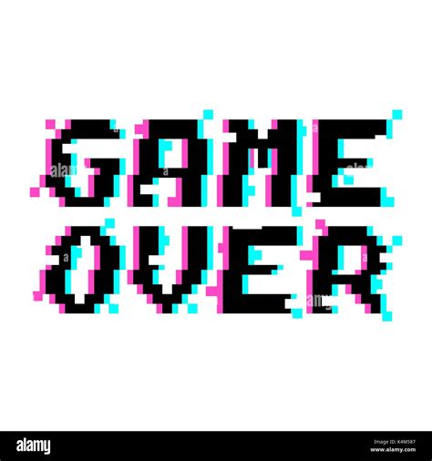 Vector game over pixel glitch Stock Vector Image & Art - Alamy