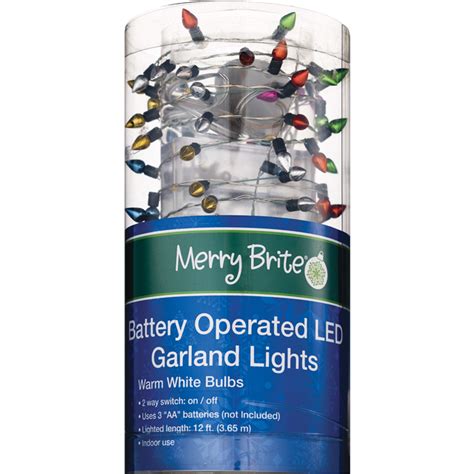 Merry Brite Battery Operated LED Garland Lights 1 ct | Shipt