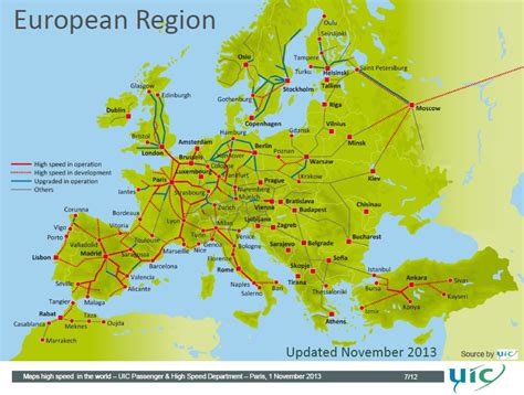 High Speed Rail Maps of Europe and North America | TopForeignStocks.com