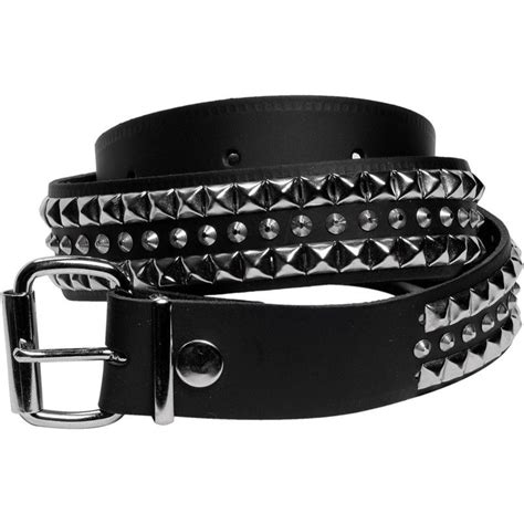 Gothic leather belt with pyramid spikes and rivets | Leather belts men ...