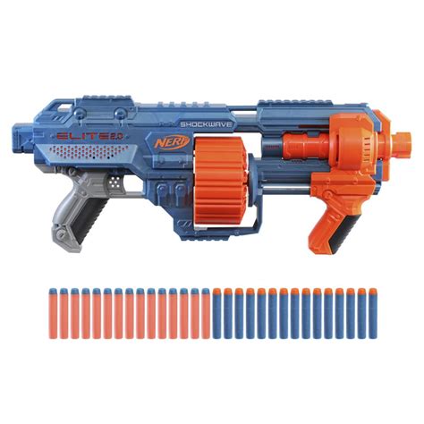 Buy Nerf Elite 2.0 Shockwave RD-15 Blaster, 30 Nerf Darts, 15-Dart ...