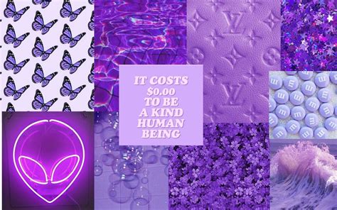 Aesthetic Macbook Wallpaper Collage Purple - img-plumtree