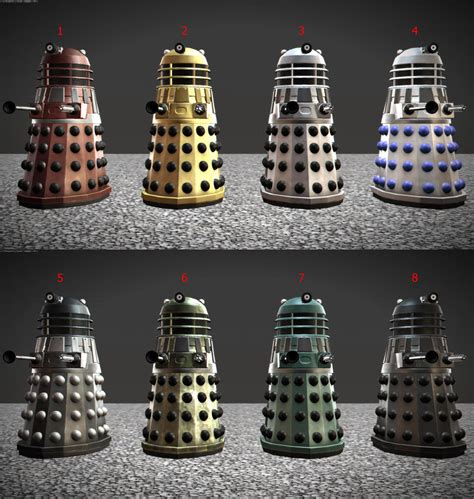 Dalek Colour Schemes by laughinghelicopter on DeviantArt