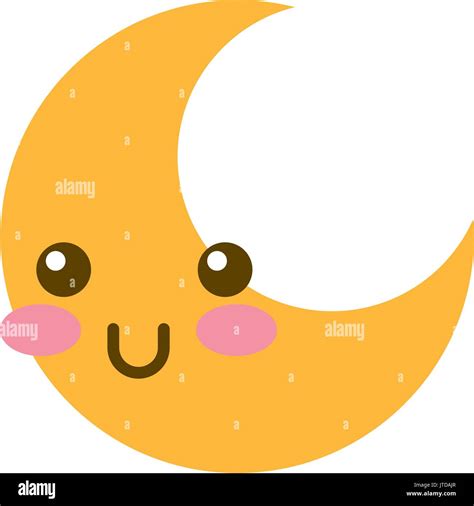 cute moon kawaii character Stock Vector Image & Art - Alamy