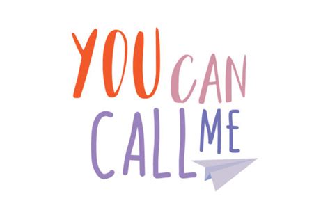 You Can Call Me Quote Graphic by TheLucky · Creative Fabrica