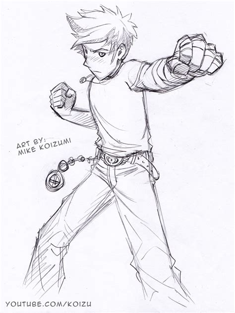 Manga Fighting Pose: Punching Fists by MikeKoizumi on DeviantArt