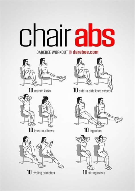 Chair Workout - Quick Chair Exercises (120) - Knitting, Crochet Love