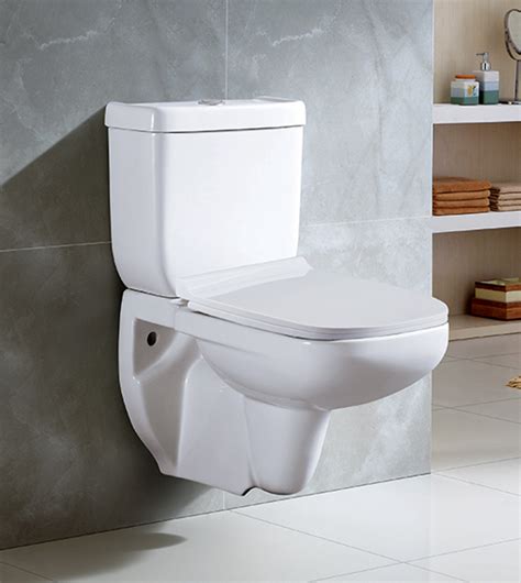 Toilet Flush Price | Wall – Mounted 2-Piece Toilet with Slim PP Seat Cover