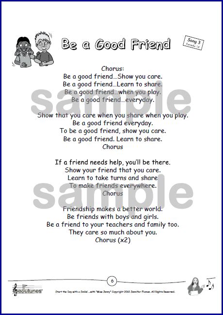 Be a Good Friend: Song for Teaching About Friendship