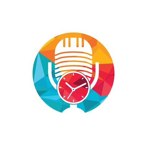 Podcast time vector logo design template. 10952822 Vector Art at Vecteezy