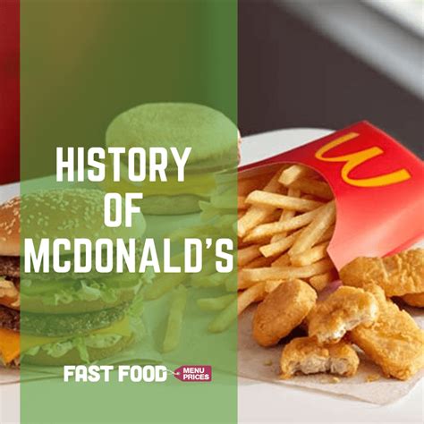 History of McDonald's - Fast Food Menu Prices