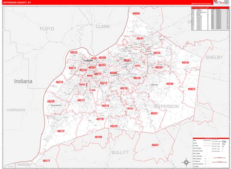 Zip Code Map Jefferson County Ky | World Map