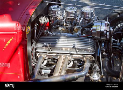 Hot rod engine Stock Photo - Alamy