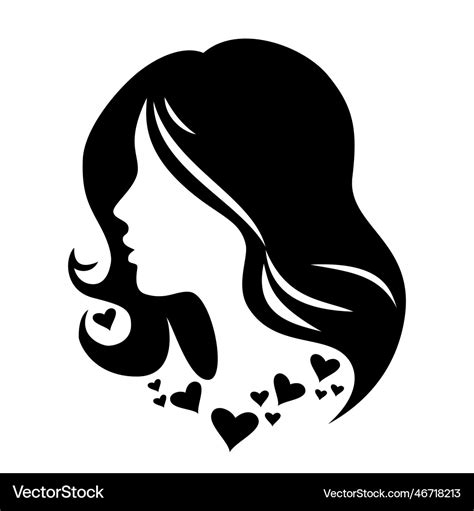 Woman face silhouette Royalty Free Vector Image