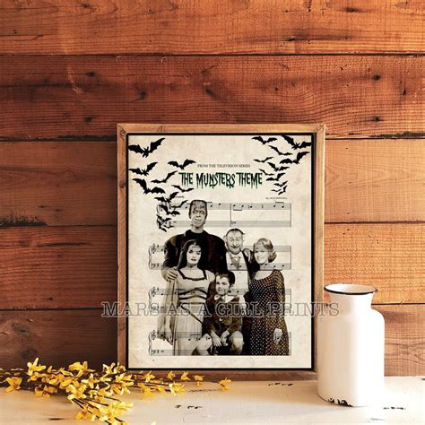 Vintage Halloween the Munsters Theme Song Music Sheet Art Print - Etsy