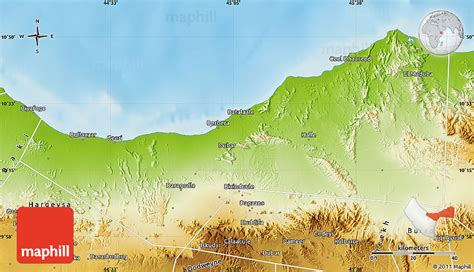 Physical Map of Berbera