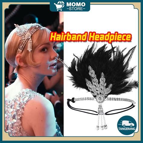 Jual Headpiece Gatsby / Headpiece Bulu Flapper Hiasan Kepala Pesta ...