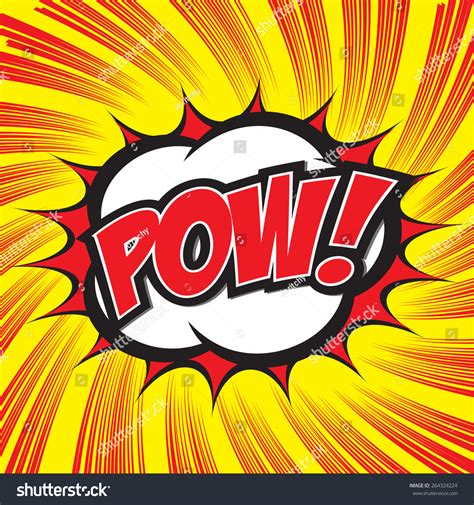 Pow Wording Sound Effect Set Design Stock Vector (Royalty Free ...