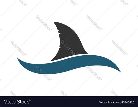 Shark fin Royalty Free Vector Image - VectorStock