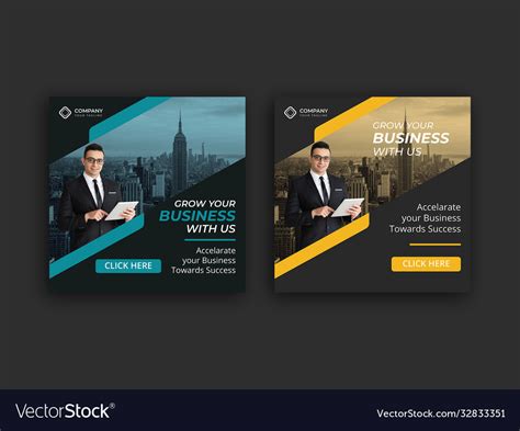 Business instagram banner post template design Vector Image