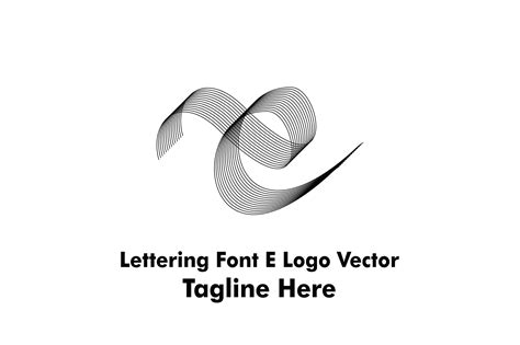 Lettering Font E Logo Vector Graphic by Yuhana Purwanti · Creative Fabrica