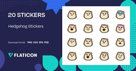 Pack of free Hedgehog Stickers stickers (SVG, PNG) | Flaticon