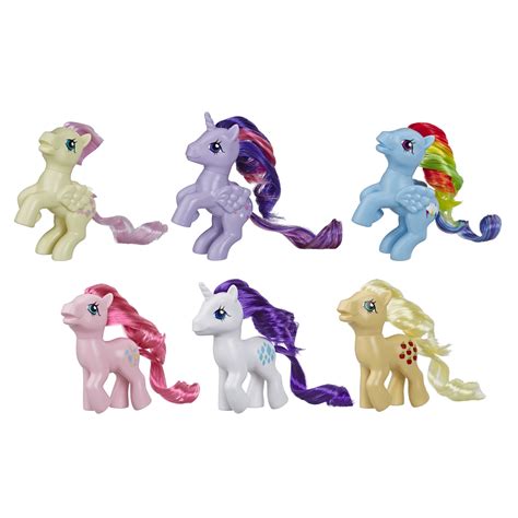 My Little Pony Retro Rainbow Mane 6, 80S-Inspired Collectable Figures ...