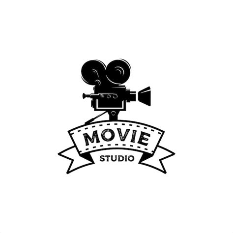 Movie maker studio vintage logo Vector | Premium Download