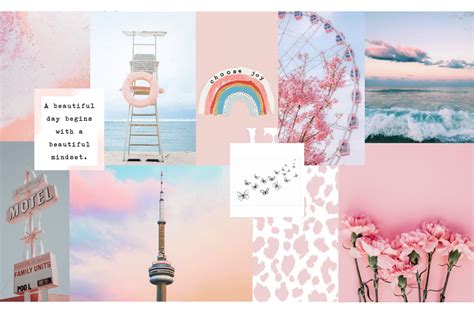 Pastel Aesthetic Collage Laptop Wallpaper