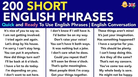 200 Short English Phrases | Quick and Ready-To-Use English Phrases ...