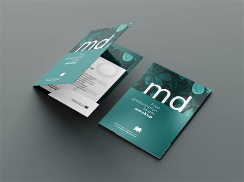 Free presentation folder mockup - Mockups Design