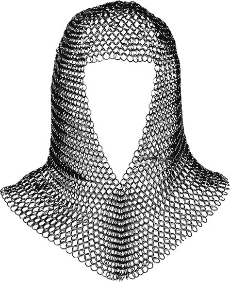 Mythrojan Chainmail Coif Medieval Knight Renaissance Armor Chain Mail ...