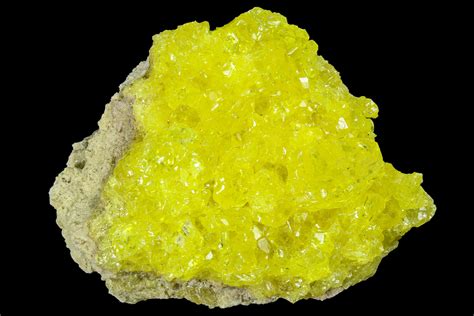 3" Bright-Yellow Sulfur Crystals on Matrix - Bolivia (#84517) For Sale ...