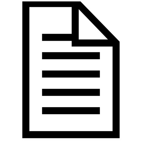 Document Icon, Transparent Document.PNG Images & Vector - FreeIconsPNG