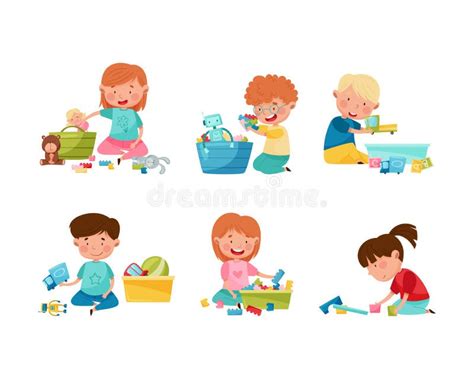 Little Girl Clean Up Toys Stock Illustrations – 14 Little Girl Clean Up ...