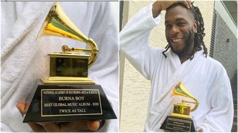 Burna Boy Receives His Grammy Award Plaque (Photos+Video) - Kingaziz.com