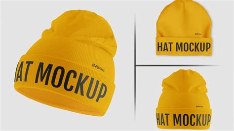 Free Logo Printed Caps Mockup - Free PSD Mockups | PsFiles